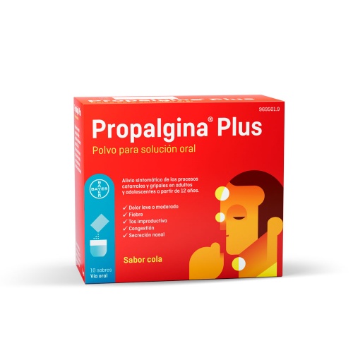 PROPALGINA PLUS POLVO PARA SOLUCIÓN ORAL, 10 sobres
