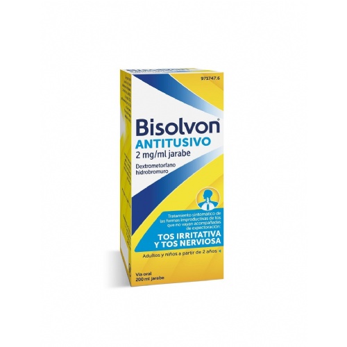 BISOLVON ANTITUSIVO 2 mg/ ml JARABE, 1 frasco de 200 ml
