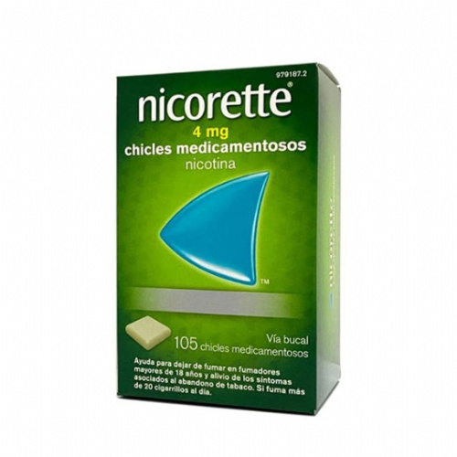 NICORETTE 4 mg CHICLES MEDICAMENTOSOS, 105 chicles