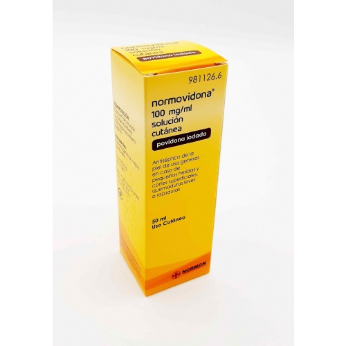 NORMOVIDONA 100 MG/ML SOLUCIÓN CUTÁNEA , 1 frasco de 50 ml