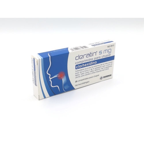 DERATIN 5 mg  COMPRIMIDOS PARA CHUPAR , 20 comprimidos