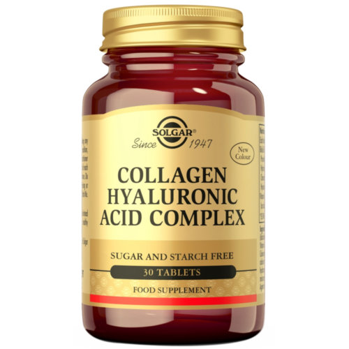 Solgar acido hialuronico complex con colageno 120 mg 30 comprimidos