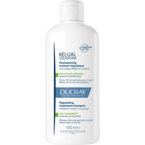 Ducray Kelual Squanorm Champú de tratamiento regulador Caspa grasa 400 ml