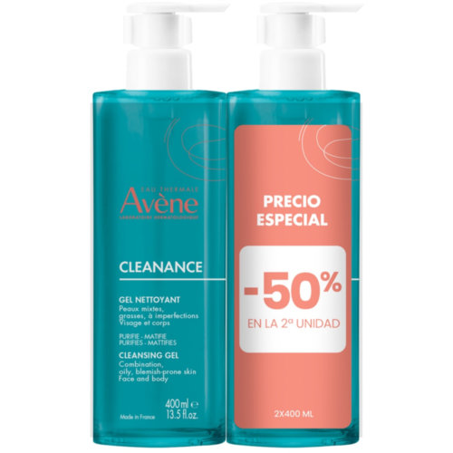 Avène Formato Ahorro Cleanance Gel limpiador 400ml x 2ud