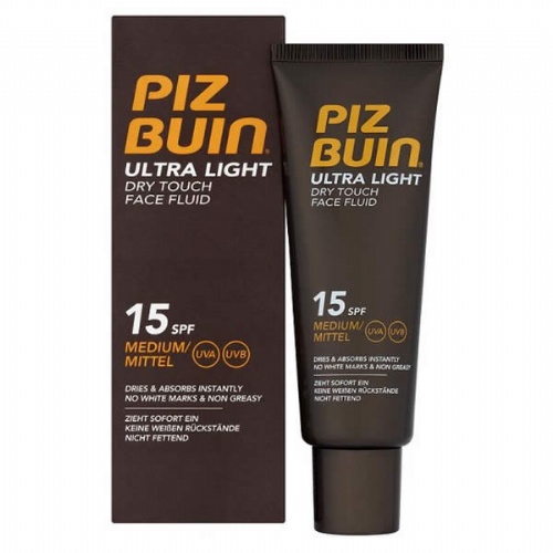 Piz buin fps -15 ultra light dry touch - proteccion solar facial media (50 ml)