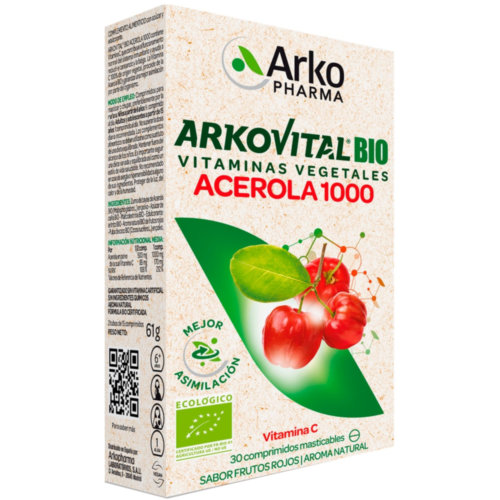 Arkovital Acerola 1000 fuente de Vitamina C (30 comprimidos)
