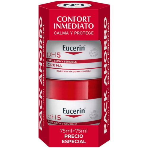 Eucerin Pack Crema pH5 para cara y cuerpo 2 ud x 75 ml