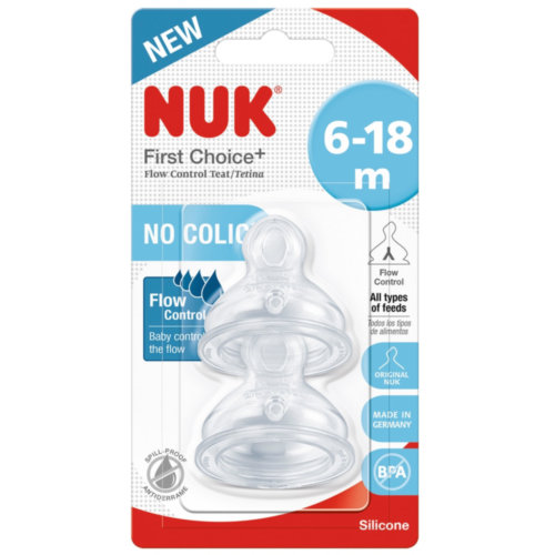 NUK Tetina First Choice Silicona 6 - 18 m Talla L (2 ud)