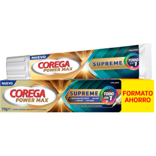 Corega Supreme Todo en 1 Crema Fijadora Formato Ahorro 70 g