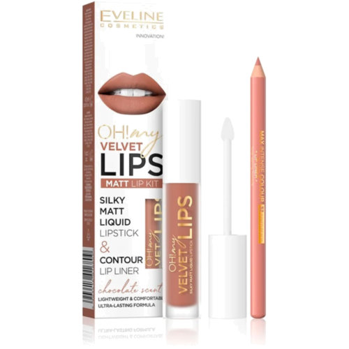 Eveline! Oh My Lips Pintalabios Líquido n14 Choco Truffle + Perfilador