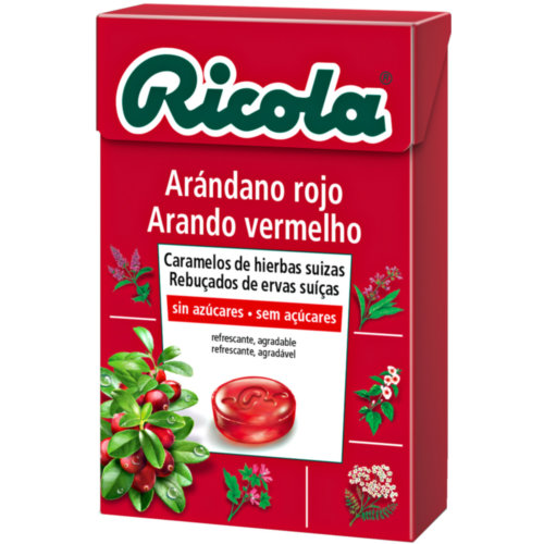 Ricola Caramelos Arándano Rojo sin azúcar (65 g)