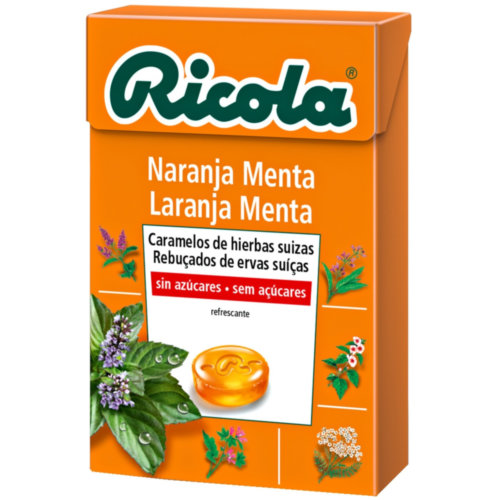 Ricola Caramelos Naranja Menta sin azúcar (65 g)