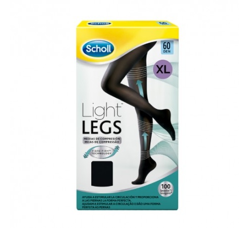 Dr. Scholl Medias de compresión ligera - Light Legs 60 DEN color negro - talla XL