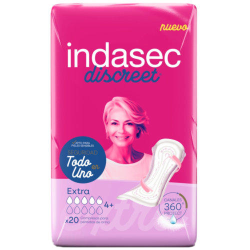 Indasec Discreet Extra Compresa pérdidas leves (20 ud)