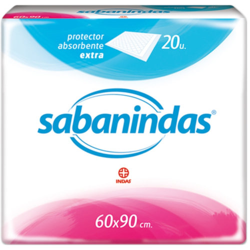Sabanindas Extra Protector de Cama 60 x 90 cm (20 ud)