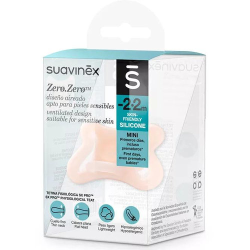 Suavinex Chupete Zero Zero Silicona fisiológico 0-2 meses (1 ud)