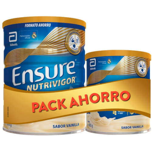 Pack Ahorro Ensure Nutrivigor Vainilla 850g + 400g GRATIS
