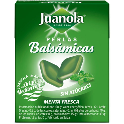 Juanola Perlas Balsámicas sabor Menta Fresca (25 g)