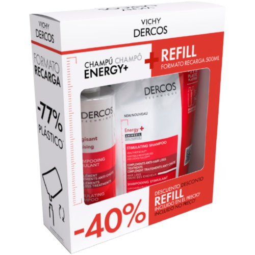 Dercos duplo champu + refill energy