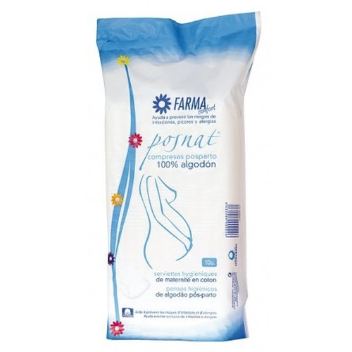 Farmacontrol Posnat Compresas de algodón para después del parto (10 ud)