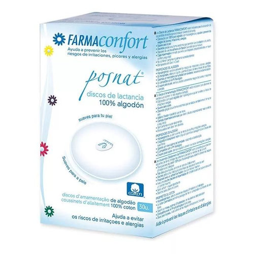 Farmaconfort Discos Absorbentes lactancia100% algodón 30 discos 