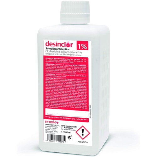 Desinclor Solución Antiséptica 1% clorhexidina 500ml