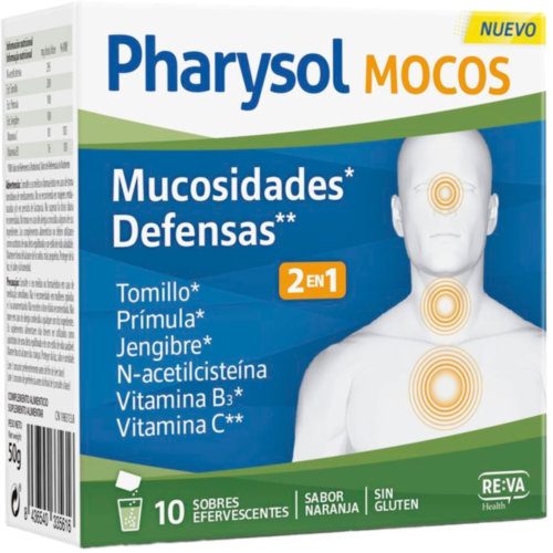 Pharysol mocos 10 comprimidos efervescentes