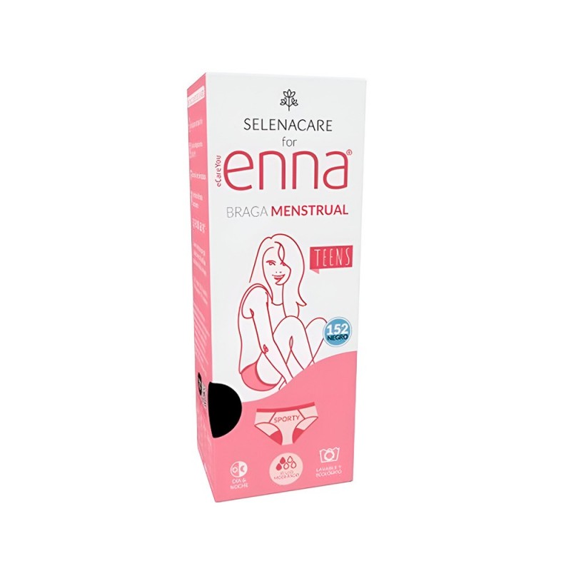 Braga menstrual enna adolescente 1 unidad talla 152 color negro