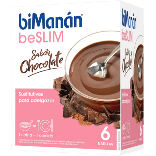 BiManán Natillas BeSlim Sabor Chocolate (6 sobres)