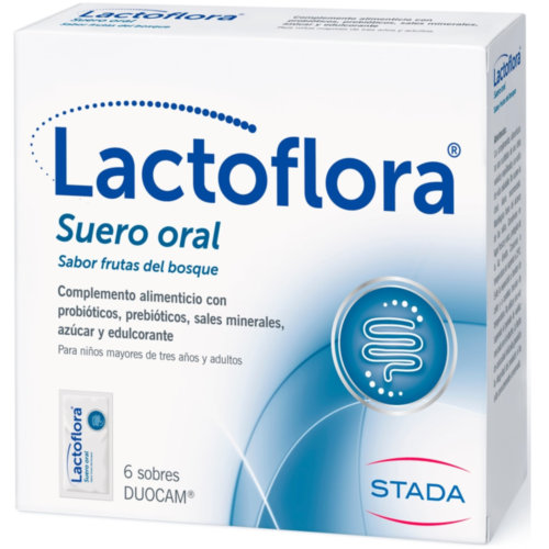 Lactoflora Suero oral Sabor frutas del bosque (6 sobres)