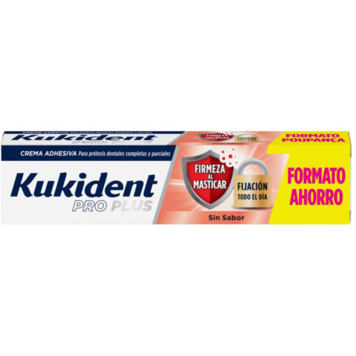 Kukident Pro Doble Acción - Crema adhesiva prótesis dental - Neutro (60 g)