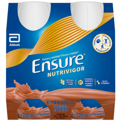 Ensure Nutrivigor Chocolate 4 botellas x 220 ml 
