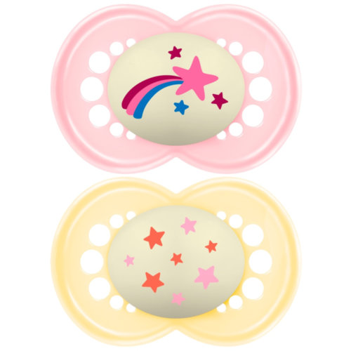 MAM Perfect Night Chupete Silicona Fisiológico rosa (+16 meses, 1 ud)