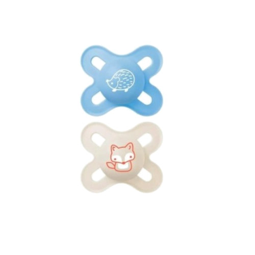 Chupete mam silicona star azul gris 0-2m