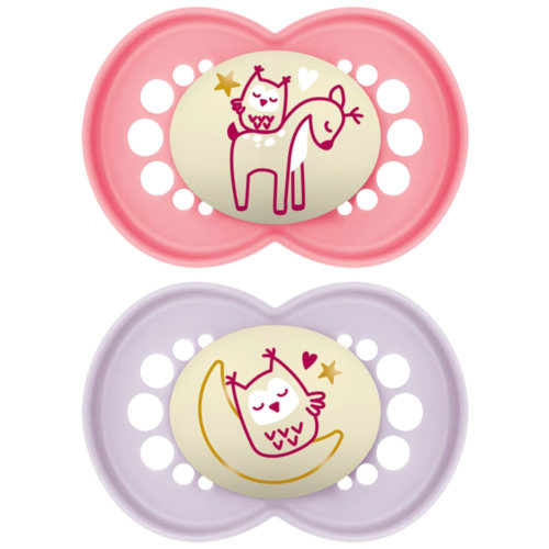 Chupete silicona mam original night + 6 meses matt r pack doble - mam original night