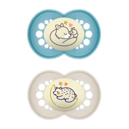 Chupete silicona mam original night + 6 meses matt n pack doble - mam original night