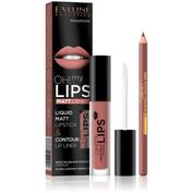 Eveline! Oh My Lips Pintalabios Líquido n2 Milky Chocolate + Perfilador 
