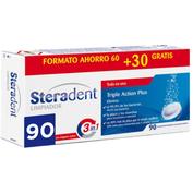 Steradent triple accion plus - limpieza protesis dental (90 comprimidos)