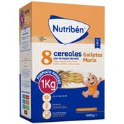 Nutriben 8 cereales toque miel y galletas maria  1 envase 1000 g