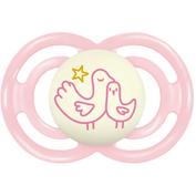 MAM Perfect Night Chupete Silicona Fisiológico color rosa  (+ 6 meses 1 ud)