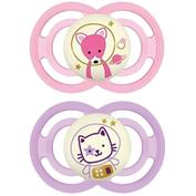 Chupete silicona fisiologico mam perfect night + 6 meses r pack doble - mam perfect night