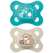 Chupete silicona mam original +2-6m 2 uni azul-beige