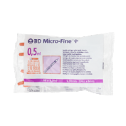 Jeringa de insulina escala 1 en 1 microfine+ u 100 100 unidades (0,5 ml) 30 g (8 mm x 0,30 mm) - bd 