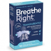 Breathe right transparentes  10 unidades talla grande