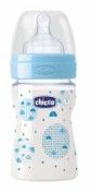 Chicco Biberón Well-Being Silicona flujo normal 0m+ azul 150ml