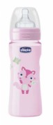 Chicco Biberón Well-Being Silicona flujo rápido 4m+ rosa (330 ml)