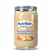 Nutribén Potito Manzana, plátano, melocotón y piña +6m (235 g)