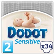 Dodot Sensitive Plus Recién Nacido T- 2  4- 8 kg (34 ud)