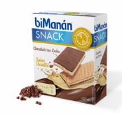 BiManán Snack Barquillo Chocolate con leche Sabor Vainilla (6 ud x 20 g)