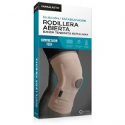 Farmalastic Rodillera abierta banda tendinitis rotuliana (talla S - beige)